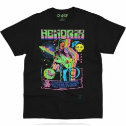 Guitar Blacklight Black T-Shirt -MLB Shop 31932f 51524.1562622212