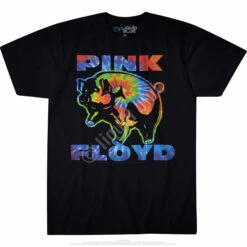 Pink Floyd Psychedelic Pig Black T-Shirt 8 Pink Floyd Psychedelic Pig Black T-Shirt -MLB Shop 31939f 59361.1488396782