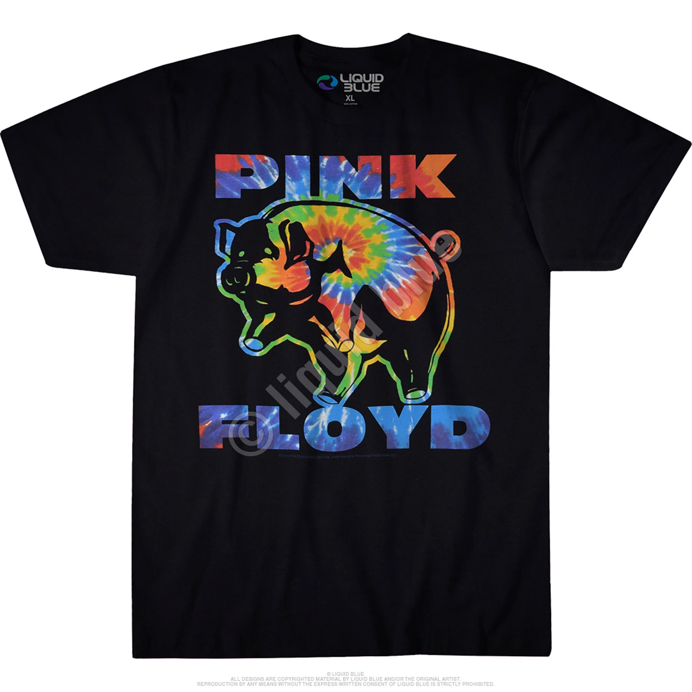 Pink Floyd Psychedelic Pig Black T-Shirt 5 Pink Floyd Psychedelic Pig Black T-Shirt - Image 3