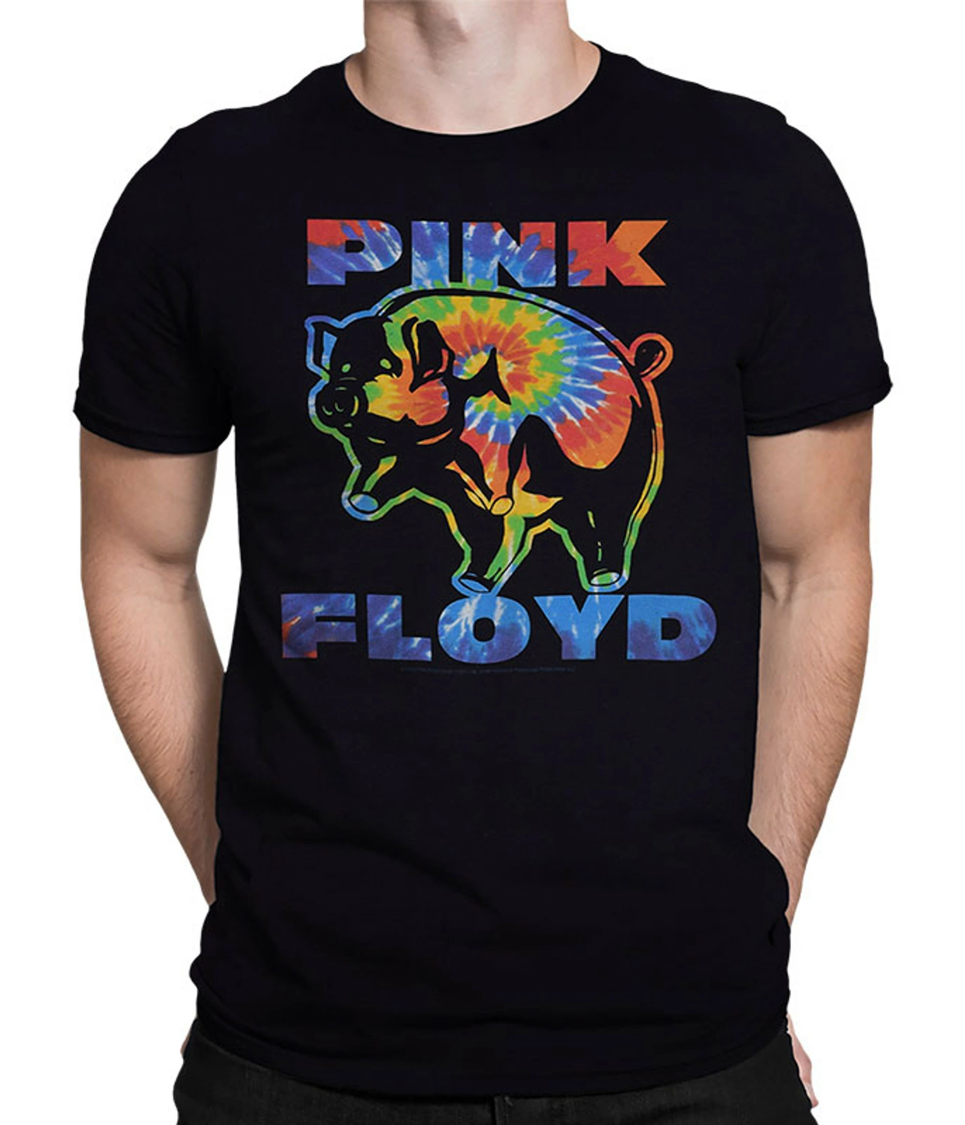 Pink Floyd Psychedelic Pig Black T-Shirt 3 Pink Floyd Psychedelic Pig Black T-Shirt