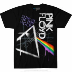 Pink Floyd Dark Side Graffiti Black T-Shirt -MLB Shop 31978f 16596.1488396583