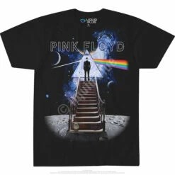 Pink Floyd Stairway To The Moon Black Athletic T-Shirt -MLB Shop 31981f 19451.1636997365