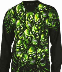 Skull Pile Black Long Sleeve T-Shirt