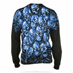 Skull Pile Blue Black Long Sleeve T-Shirt -MLB Shop 32736b 47436.1634318219