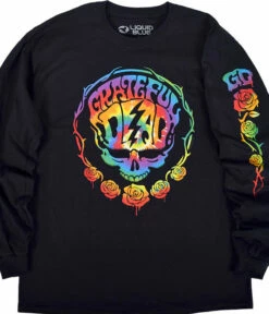 Deadhead Black Sleeve Printed Long Sleeve T-Shirt