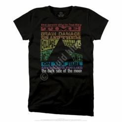 Pink Floyd Dark Side Tracks Black Juniors Long Length T-Shirt -MLB Shop 33856Jf 53000.1488396762