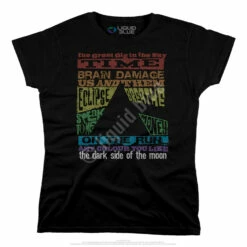 Pink Floyd Dark Side Tracks Black Womens Long Length T-Shirt 8 Pink Floyd Dark Side Tracks Black Womens Long Length T-Shirt -MLB Shop 33856Wf 99005.1488401385