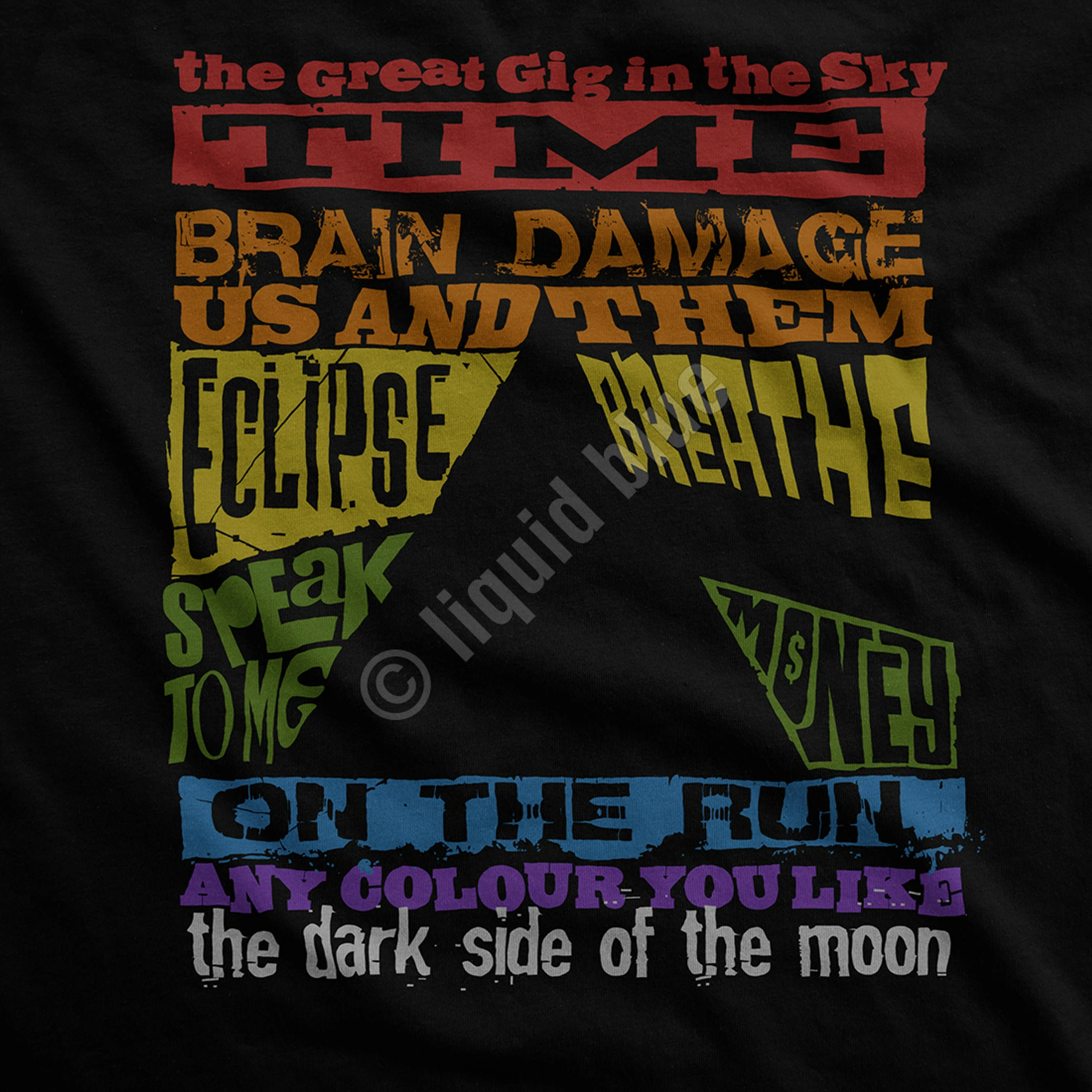 Pink Floyd Dark Side Tracks Black Womens Long Length T-Shirt 6 Pink Floyd Dark Side Tracks Black Womens Long Length T-Shirt - Image 4