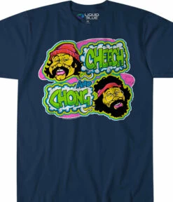 Cheech And Chong Transfer Navy T-Shirt