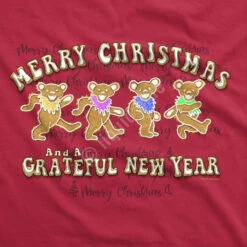 Dancin' Gingerbread Bears Red T-Shirt -MLB Shop 61371f artwork 61820.1575679058