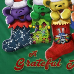 Xmas Stocking Bears Green T-Shirt 14 Xmas Stocking Bears Green T-Shirt -MLB Shop 61372f artwork3 61927.1605913649