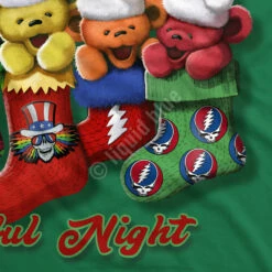 Xmas Stocking Bears Green T-Shirt 15 Xmas Stocking Bears Green T-Shirt -MLB Shop 61372f artwork4 10737.1605913657
