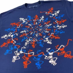 USA Spiral Skeletons Navy T-Shirt -MLB Shop 61561f perspective 11992.1655139646