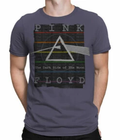 Pink Floyd Dark Side Stamp Grey Athletic T-Shirt