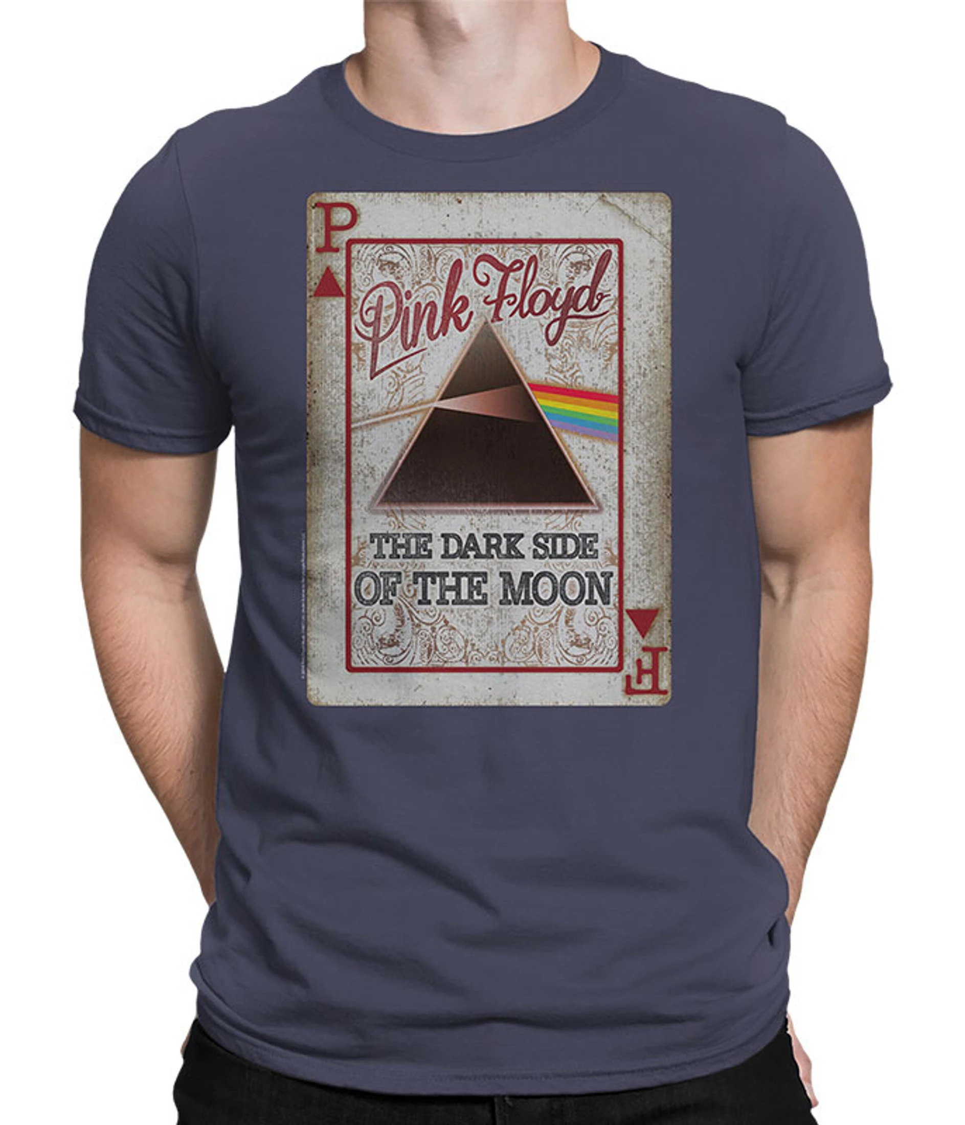 Pink Floyd Dark Side Deck Grey Athletic T-Shirt 3 Pink Floyd Dark Side Deck Grey Athletic T-Shirt