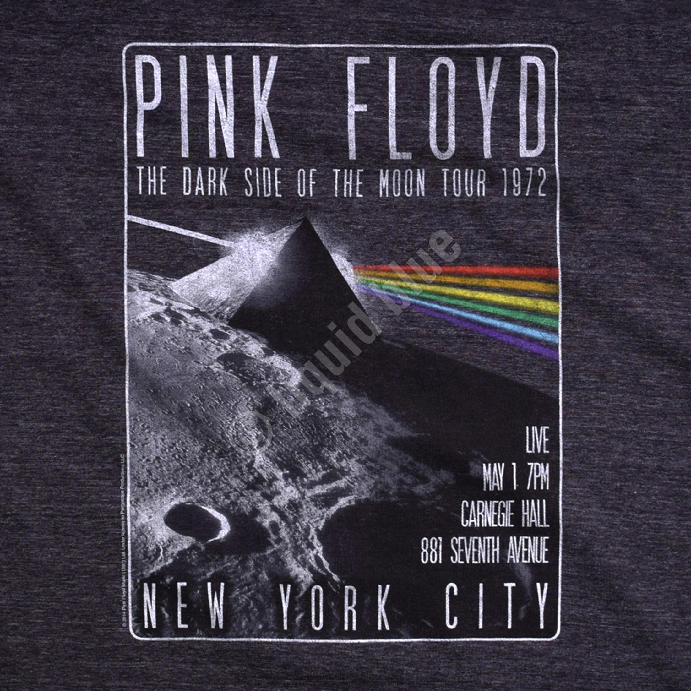 Pink Floyd Dark Side Live Dark Heather Tri-Blend T-Shirt 6 Pink Floyd Dark Side Live Dark Heather Tri-Blend T-Shirt - Image 4
