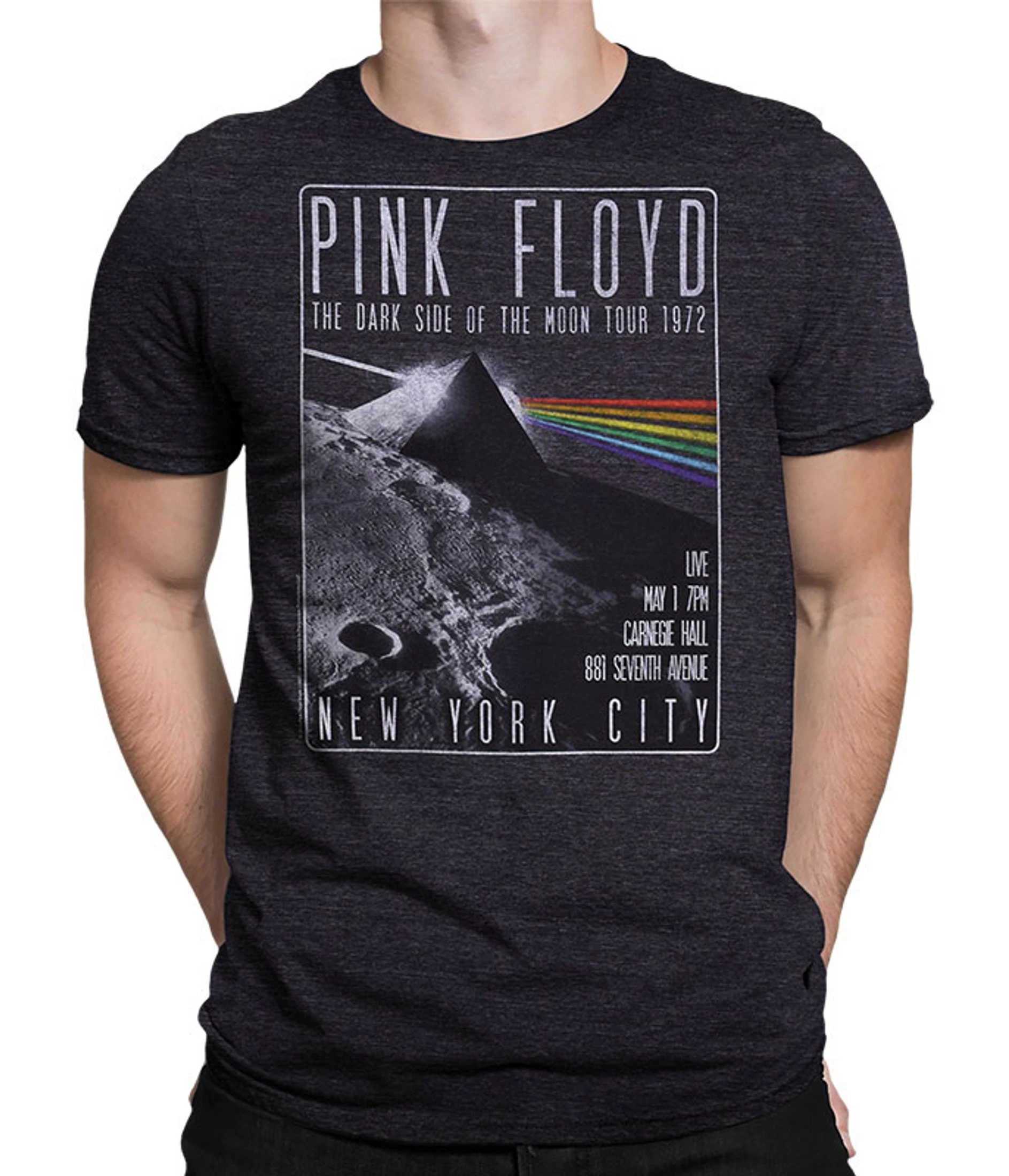 Pink Floyd Dark Side Live Dark Heather Tri-Blend T-Shirt 3 Pink Floyd Dark Side Live Dark Heather Tri-Blend T-Shirt