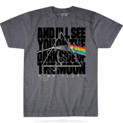 Pink Floyd The Dark Side Dark Heather Poly-Cotton T-Shirt -MLB Shop 61809f 30877.1500411369