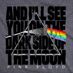 Pink Floyd The Dark Side Dark Heather Poly-Cotton T-Shirt -MLB Shop 61809f artwork 59579.1500411370