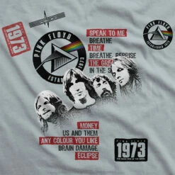 Pink Floyd Dark Side 1973 Grey T-Shirt -MLB Shop 61820f artwork 87091.1541539981
