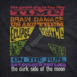 Pink Floyd Dark Side Tracks Dark Heather Tri-Blend T-Shirt -MLB Shop 61856f artwork 53351.1488396664