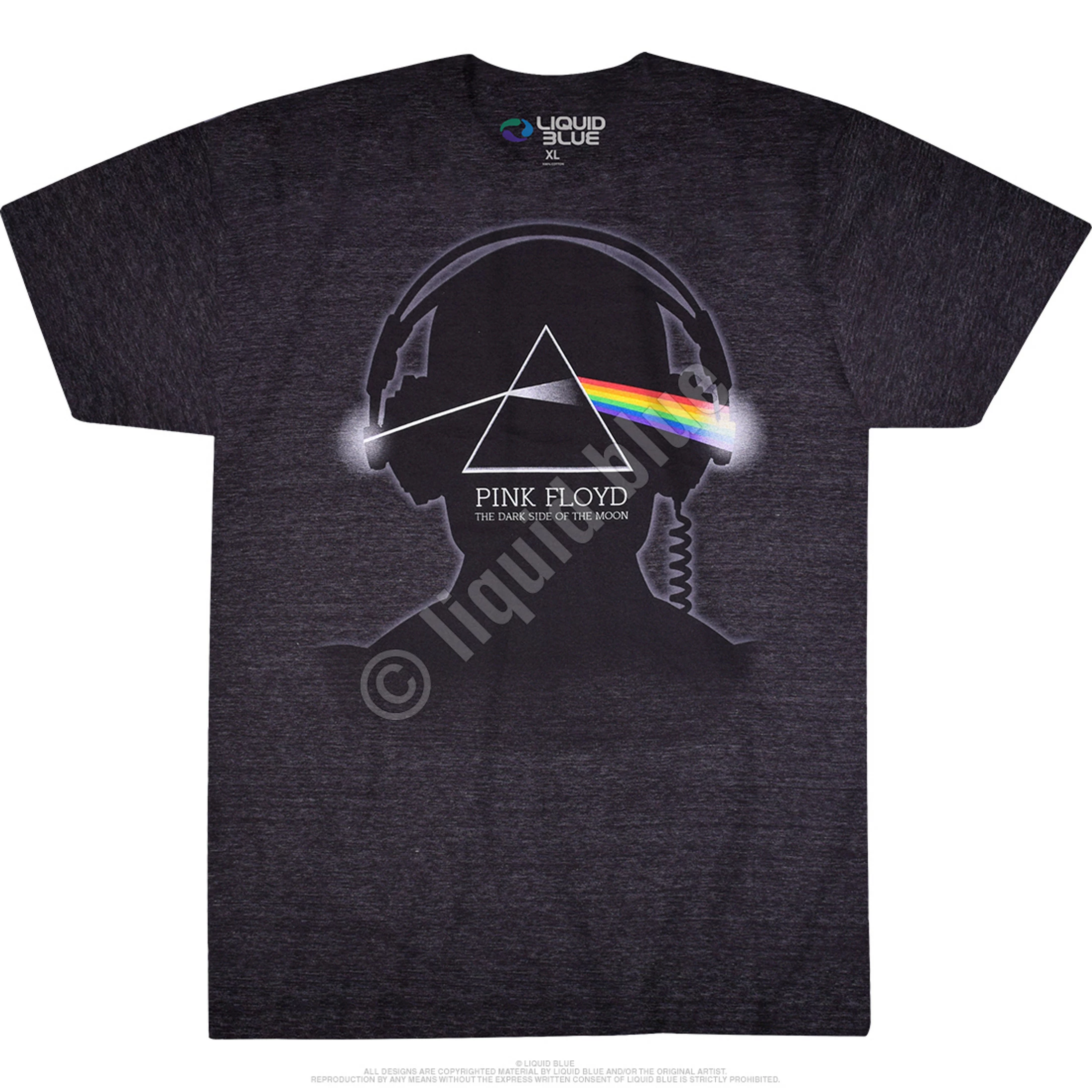 Pink Floyd Dark Side Beats Dark Heather Tri-Blend T-Shirt 5 Pink Floyd Dark Side Beats Dark Heather Tri-Blend T-Shirt - Image 3