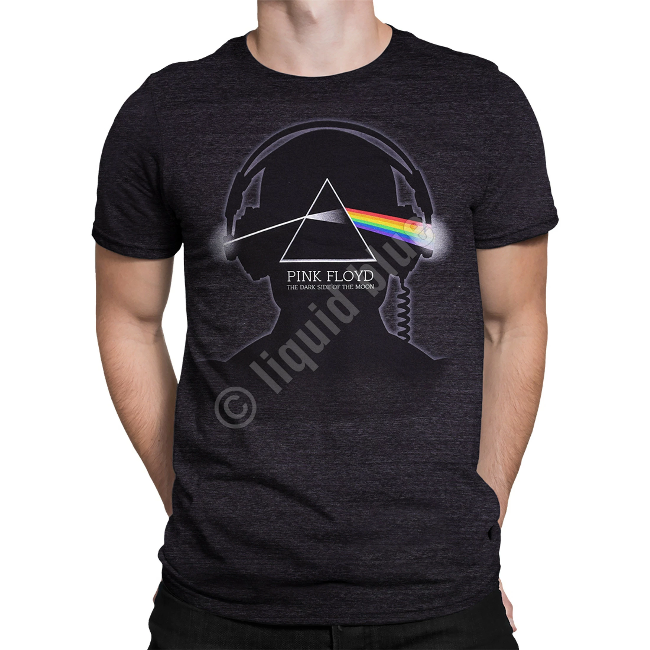 Pink Floyd Dark Side Beats Dark Heather Tri-Blend T-Shirt 4 Pink Floyd Dark Side Beats Dark Heather Tri-Blend T-Shirt - Image 2