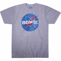 DAVID BOWIE Bowies In Space Heather Poly-Cotton T-Shirt -MLB Shop 61876f 97186.1547237600
