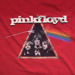 Pink Floyd Dark Side Retro Red Heather Poly-Cotton T-Shirt -MLB Shop 61976f artwork 11025.1488400408