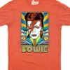 DAVID BOWIE Fashion Orange Heather Poly-Cotton T-Shirt -MLB Shop 61988f 04044.1673463886