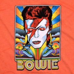 DAVID BOWIE Fashion Orange Heather Poly-Cotton T-Shirt -MLB Shop 61988f artwork 39464.1669240362