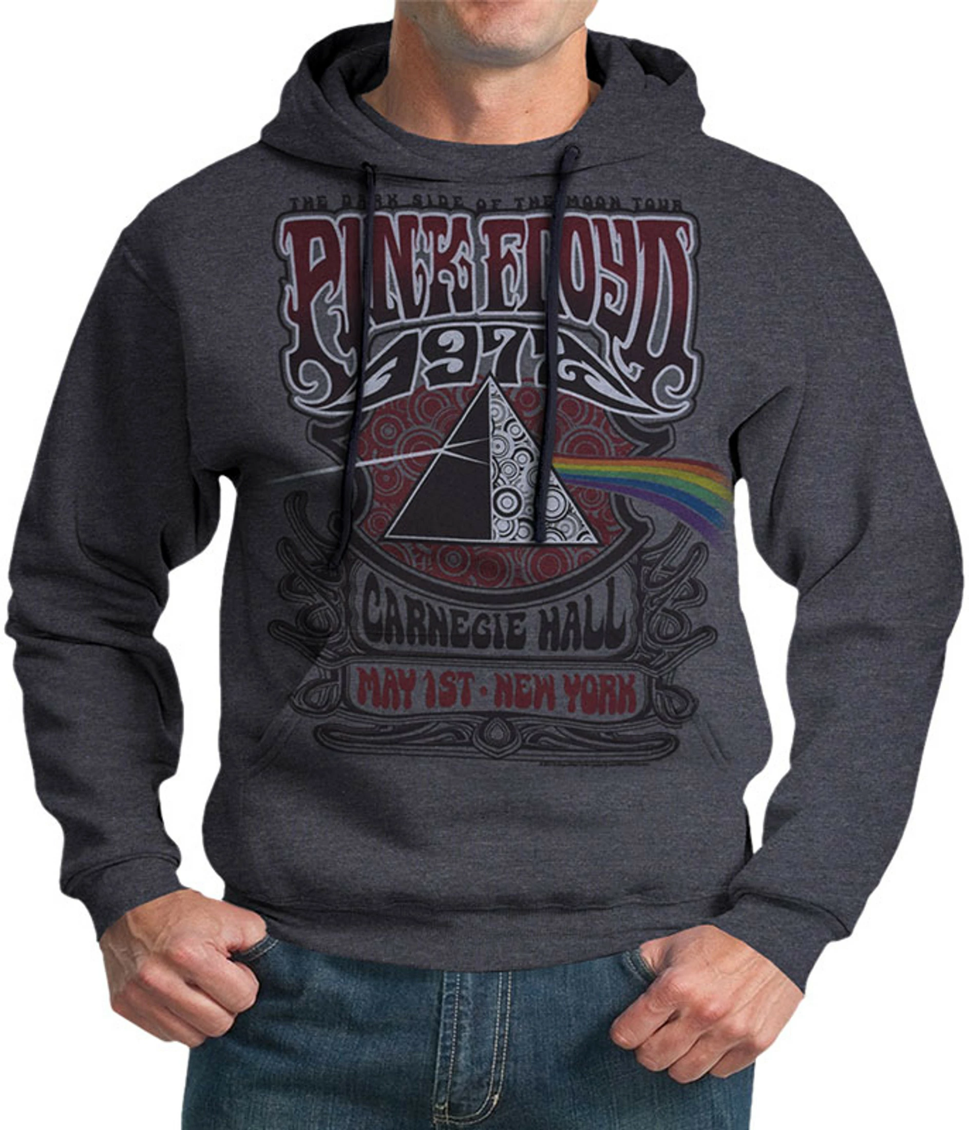Pink Floyd Carnegie Hall Dark Heather Pullover Hoodie 3 Pink Floyd Carnegie Hall Dark Heather Pullover Hoodie