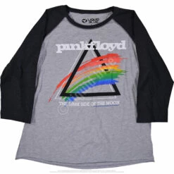 Pink Floyd Spectrum Splash Womens Raglan Heather Grey T-Shirt -MLB Shop 62826Wf 03791.1650310478