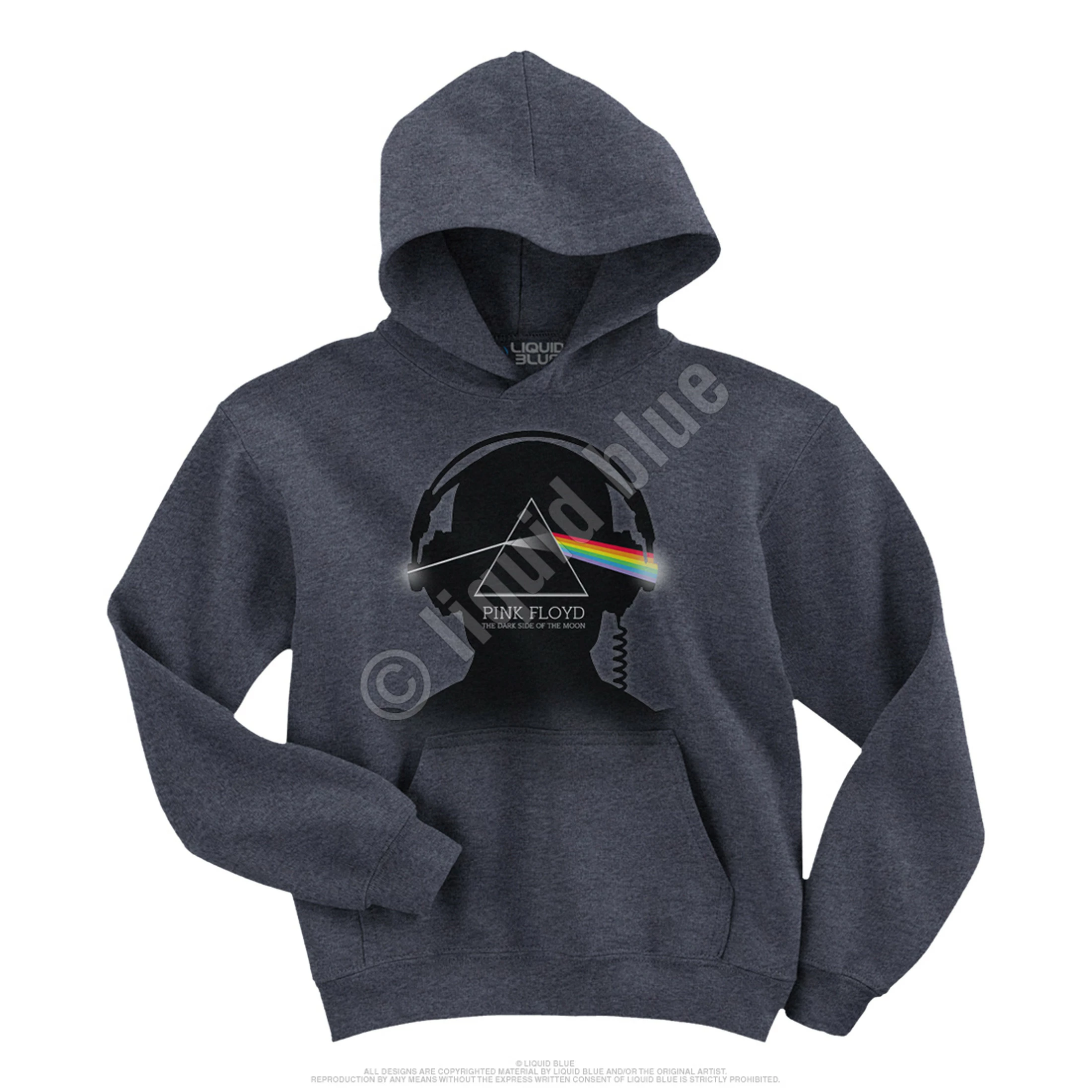Pink Floyd Dark Side Beats Dark Heather Pullover Hoodie 5 Pink Floyd Dark Side Beats Dark Heather Pullover Hoodie - Image 3