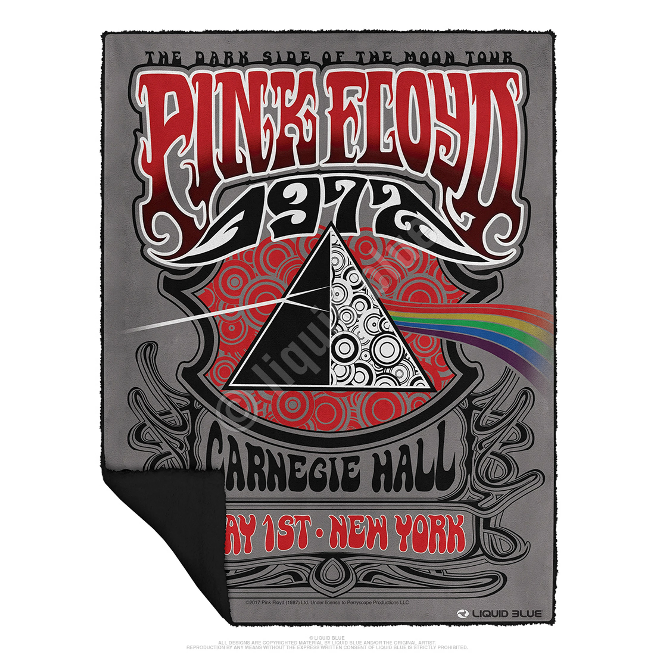 Pink Floyd Carnegie Hall Fleece Throw Blanket 4 Pink Floyd Carnegie Hall Fleece Throw Blanket - Image 2