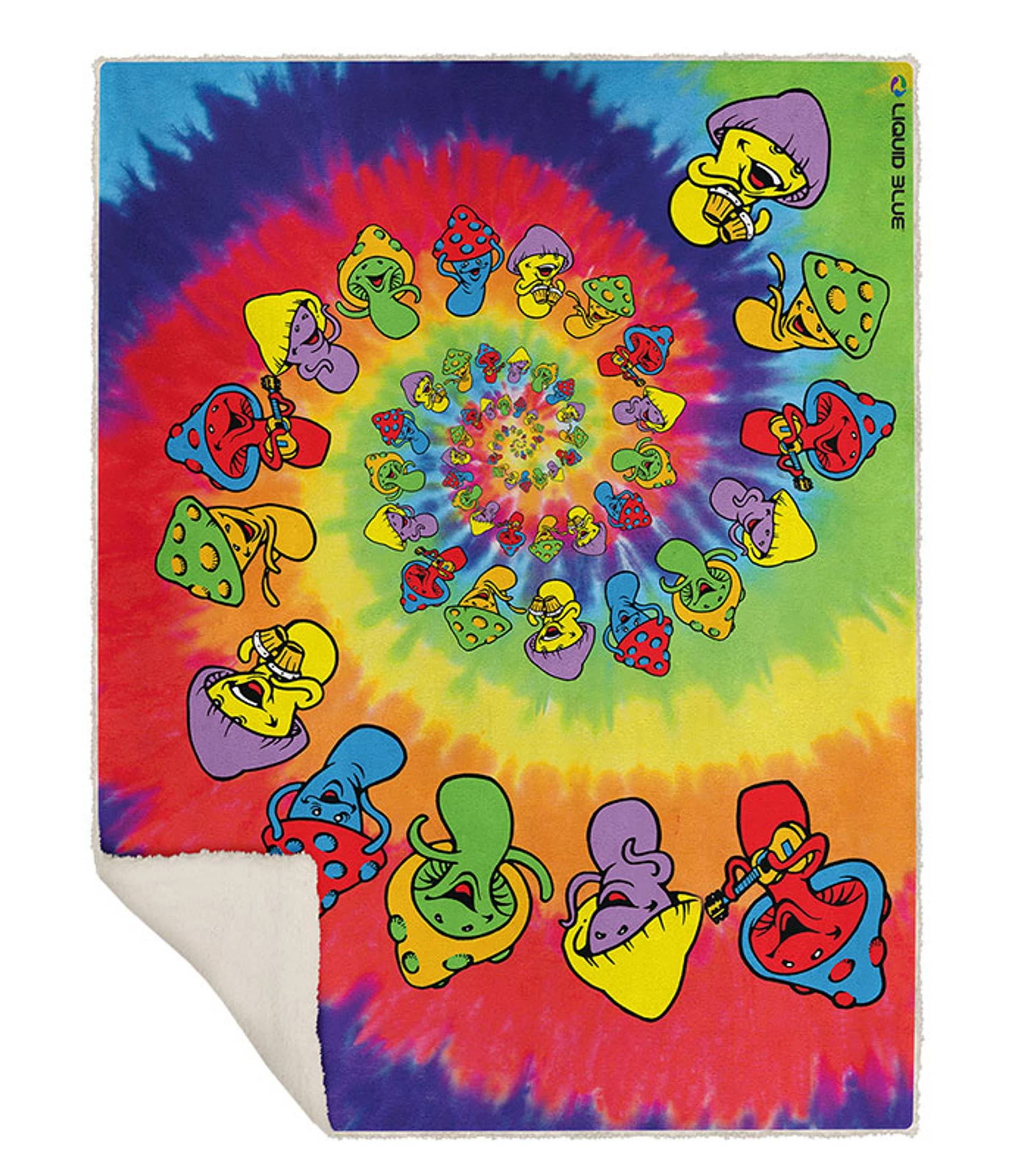 Spiral Shrooms Fleece Throw Blanket 3 Spiral Shrooms Fleece Throw Blanket