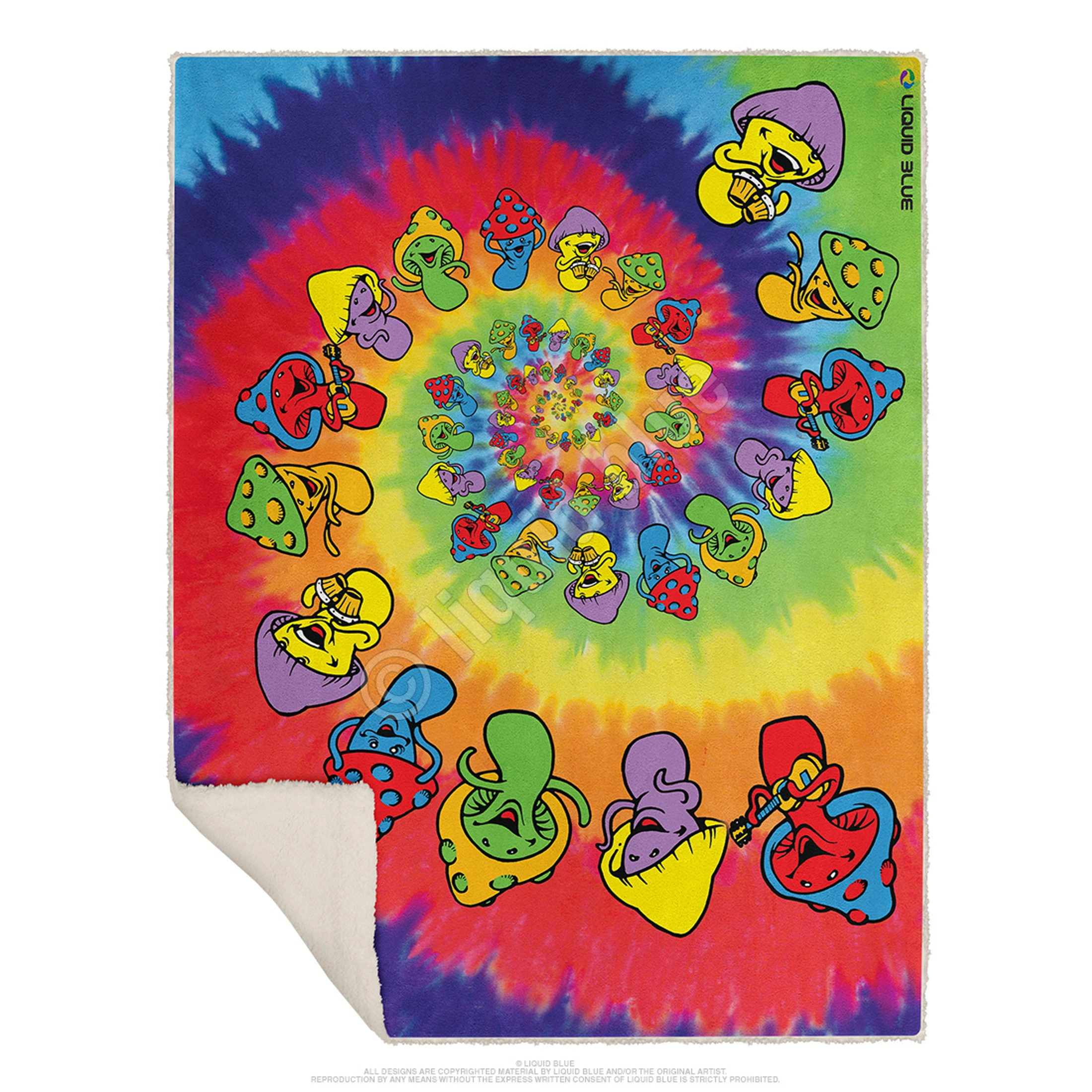 Spiral Shrooms Fleece Throw Blanket 4 Spiral Shrooms Fleece Throw Blanket - Image 2