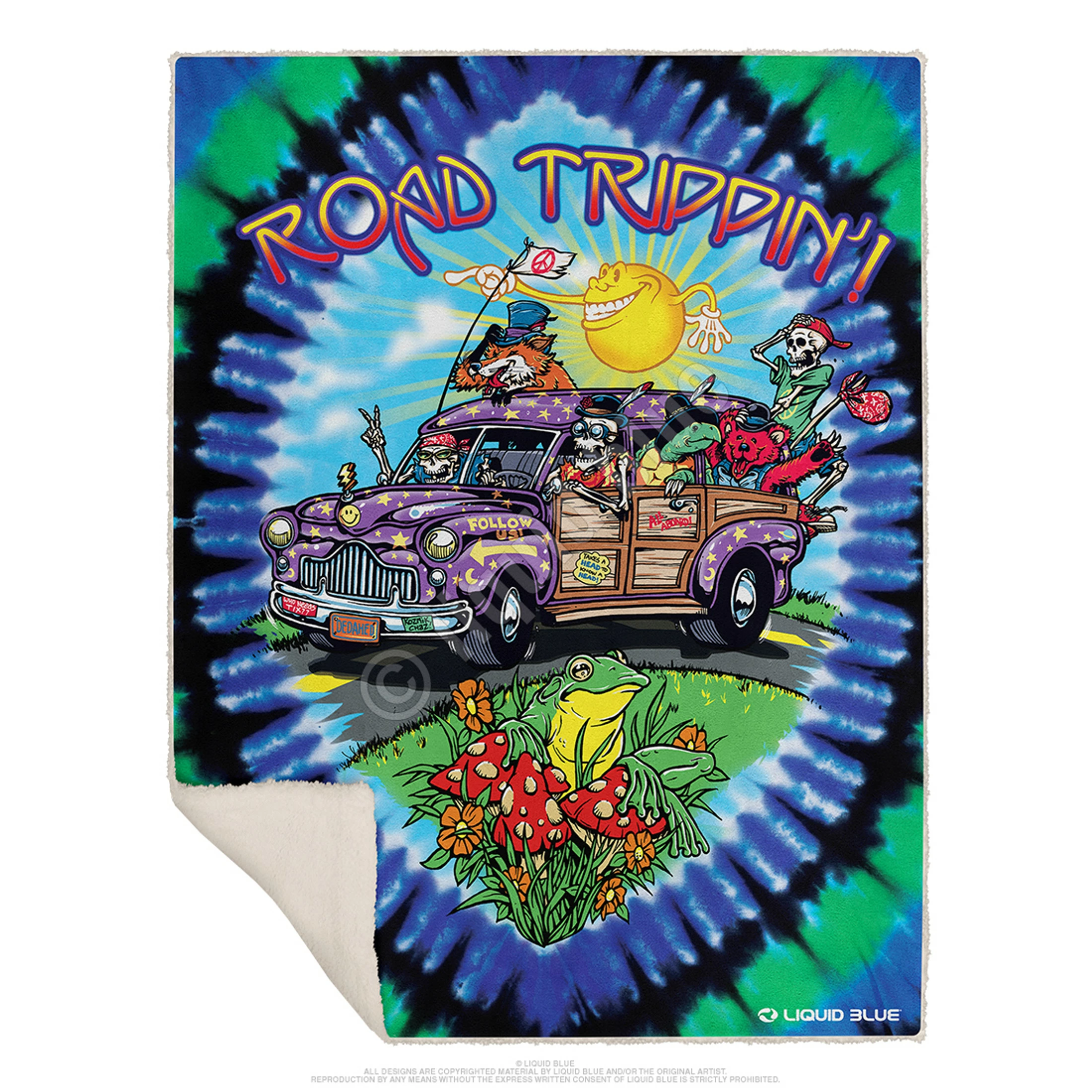 Road Trippin' Fleece Throw Blanket 4 Road Trippin' Fleece Throw Blanket - Image 2