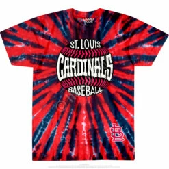 MLB St. Louis Cardinals Burst Tie-Dye T-Shirt 5 MLB St. Louis Cardinals Burst Tie-Dye T-Shirt -MLB Shop BT106f 31303.1491585671