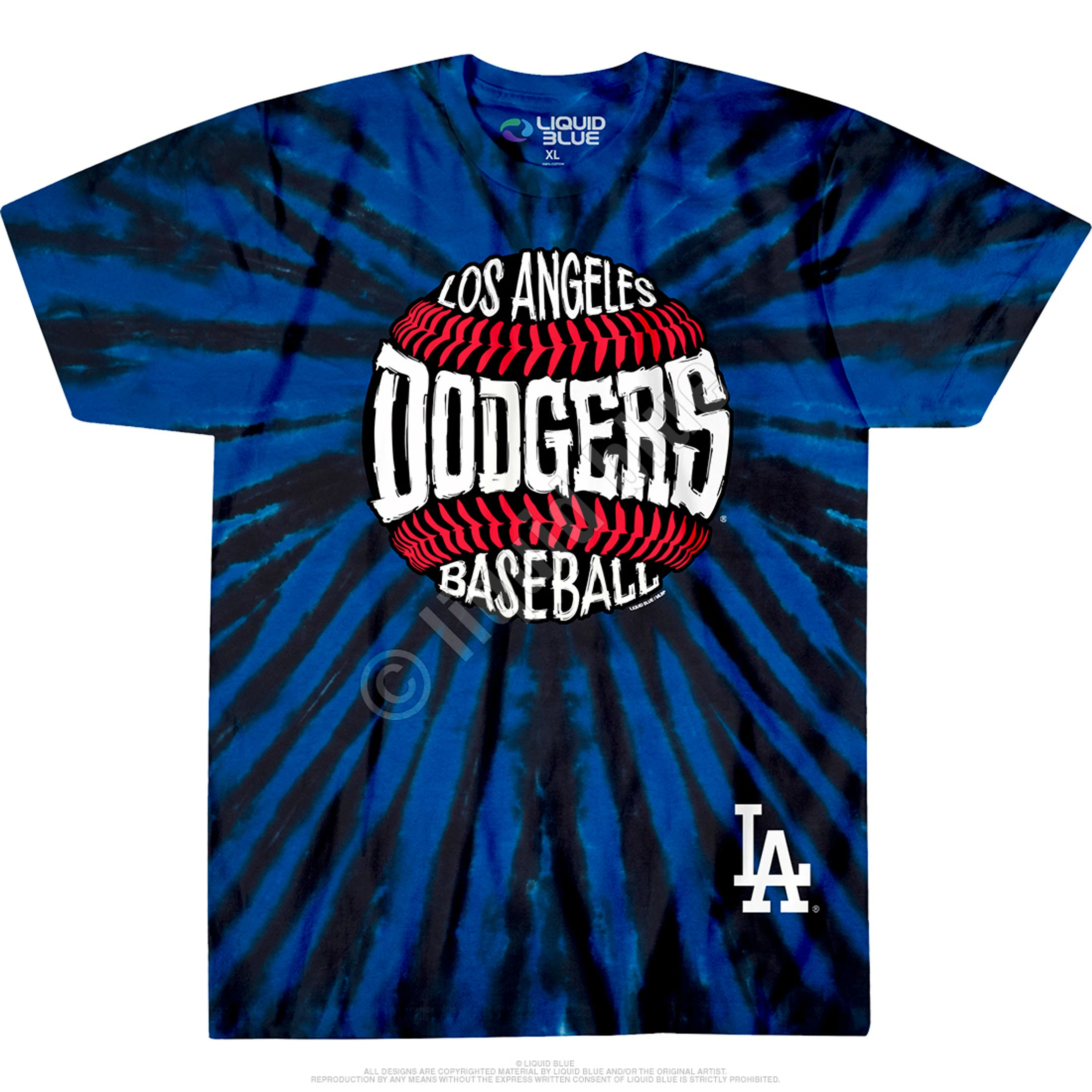 MLB Los Angeles Dodgers Burst Tie-Dye T-Shirt 4 MLB Los Angeles Dodgers Burst Tie-Dye T-Shirt - Image 2