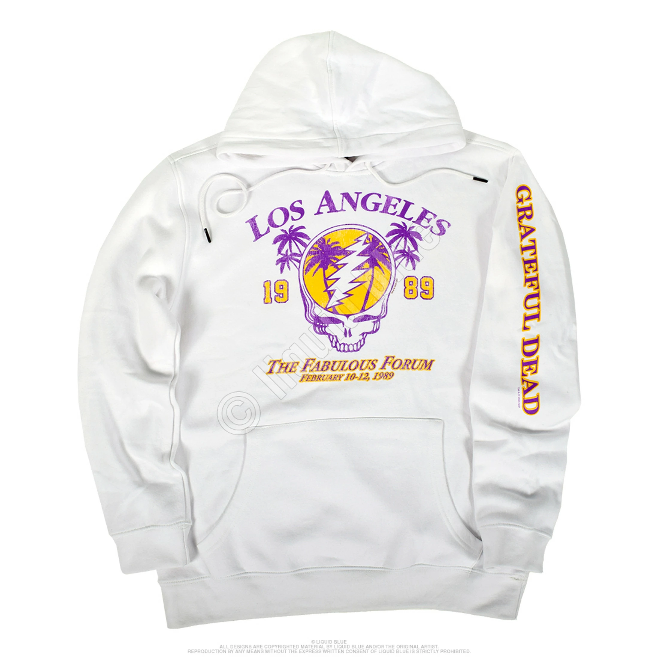 LA Dead White Sleeve Printed Hoodie 4 LA Dead White Sleeve Printed Hoodie - Image 2