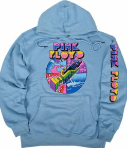 Pink Floyd WYWH Mod Light Blue Sleeve Printed Hoodie