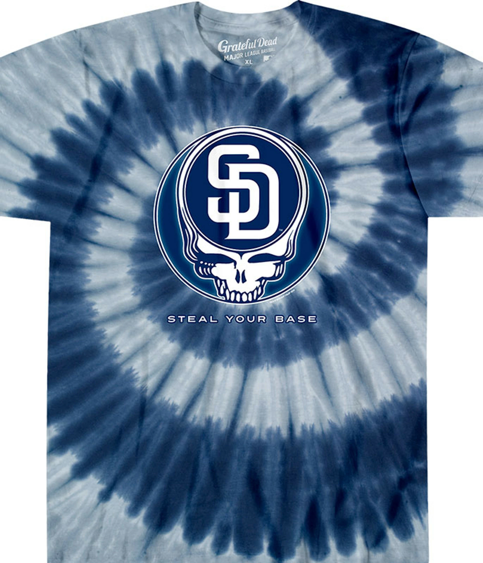 MLB San Diego Padres Steal Your Base Tie-Dye T-Shirt 3 MLB San Diego Padres Steal Your Base Tie-Dye T-Shirt