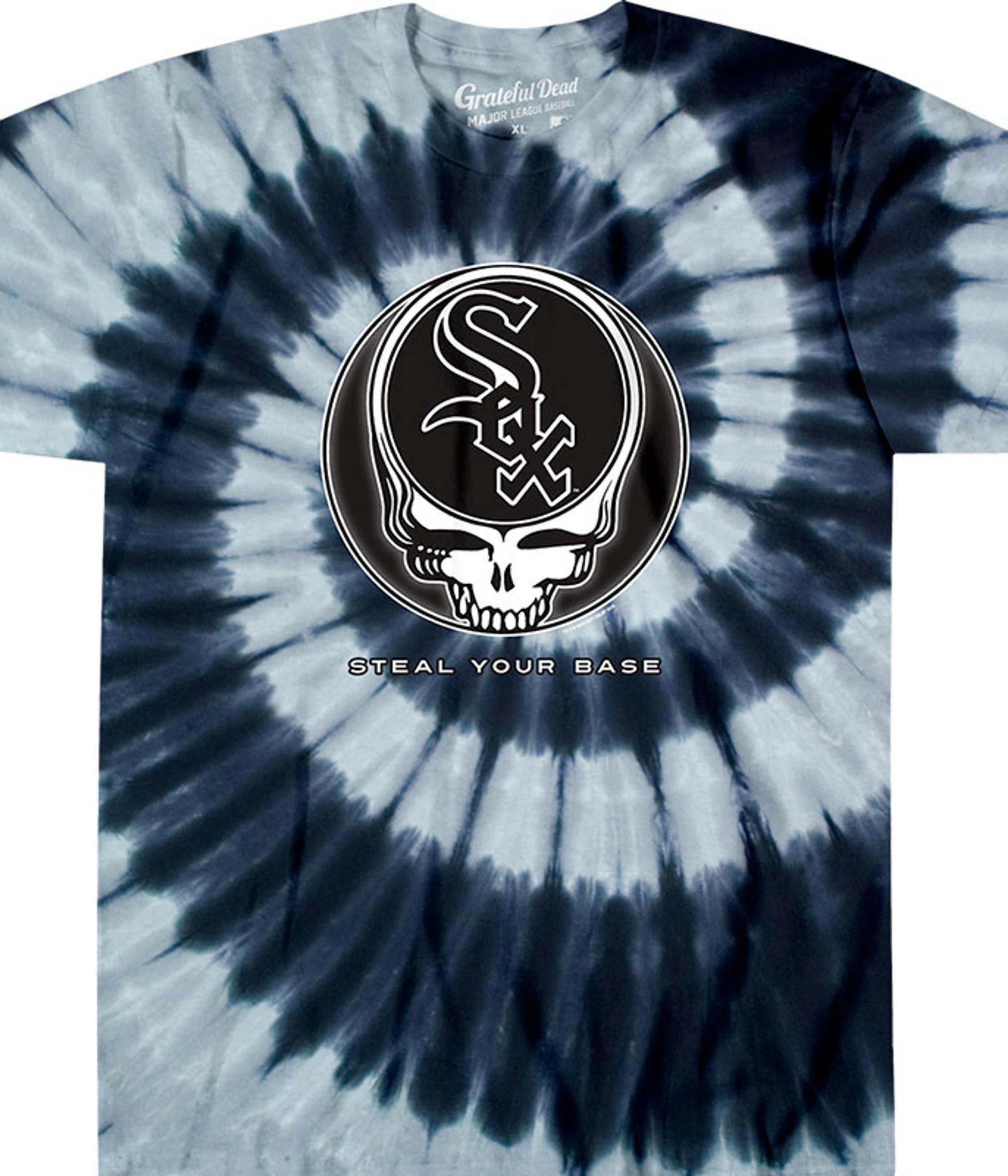 MLB Chicago White Sox Steal Your Base Tie-Dye T-Shirt 3 MLB Chicago White Sox Steal Your Base Tie-Dye T-Shirt