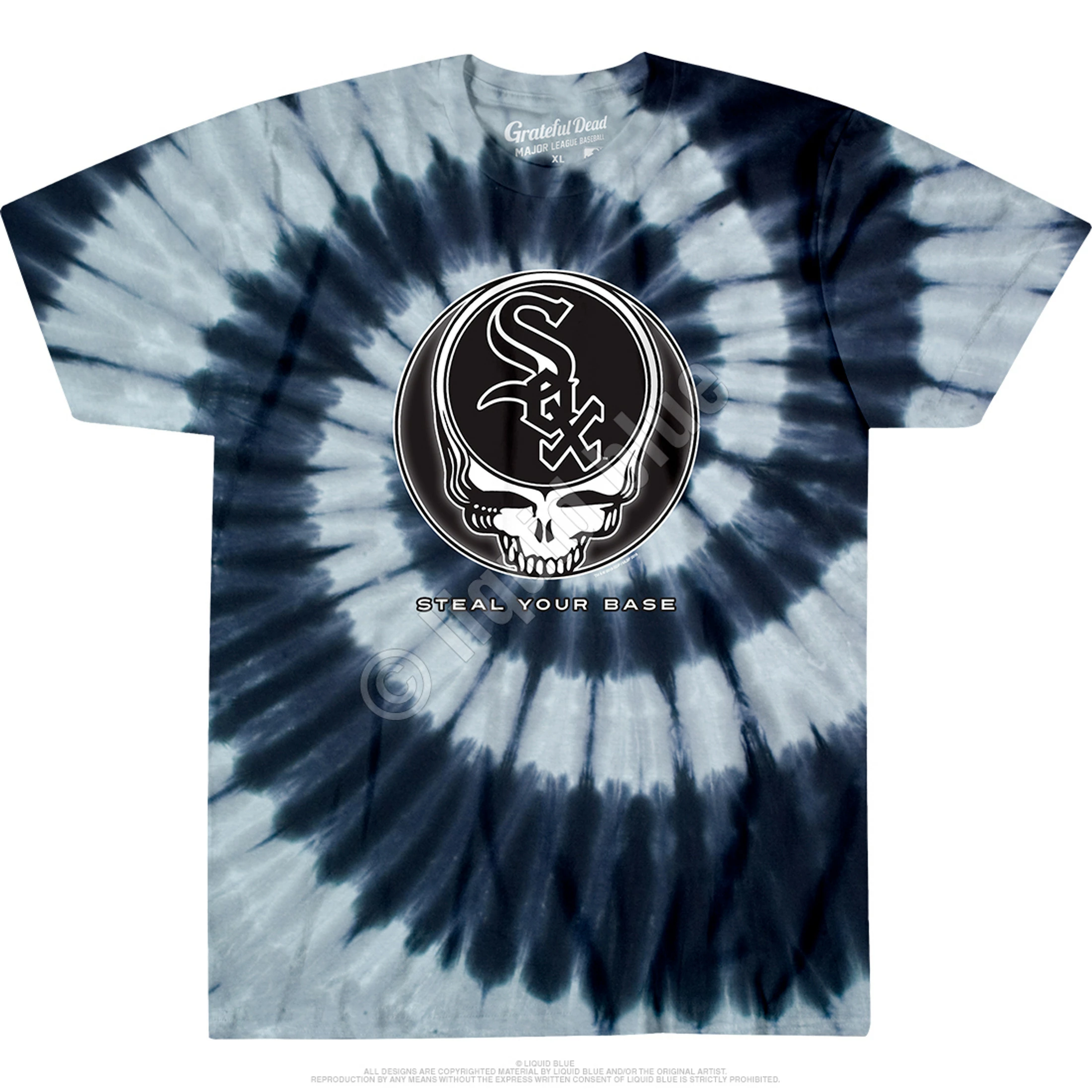 MLB Chicago White Sox Steal Your Base Tie-Dye T-Shirt 4 MLB Chicago White Sox Steal Your Base Tie-Dye T-Shirt - Image 2