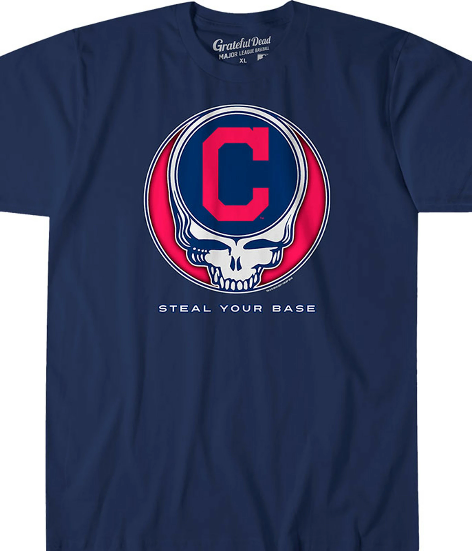 MLB Cleveland Guardians Steal Your Base Navy Athletic T-Shirt 3 MLB Cleveland Guardians Steal Your Base Navy Athletic T-Shirt