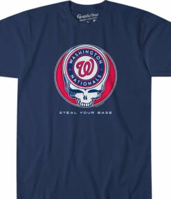 MLB Washington Nationals Steal Your Base Navy Athletic T-Shirt
