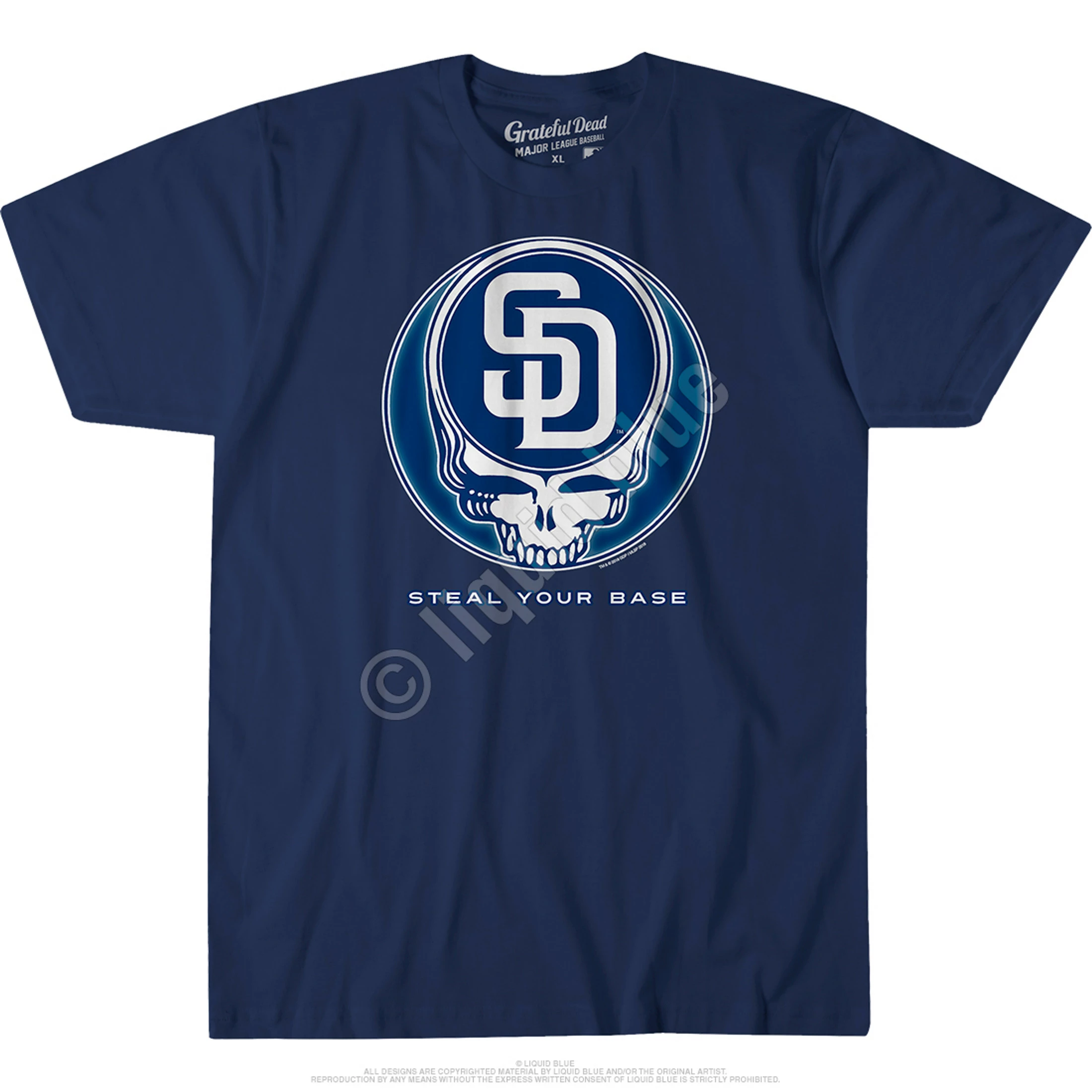 MLB San Diego Padres Steal Your Base Navy Athletic T-Shirt 4 MLB San Diego Padres Steal Your Base Navy Athletic T-Shirt - Image 2