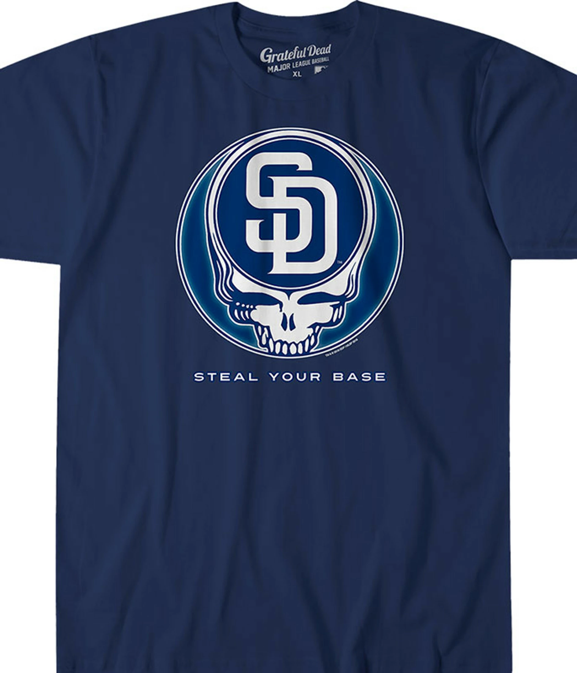 MLB San Diego Padres Steal Your Base Navy Athletic T-Shirt 3 MLB San Diego Padres Steal Your Base Navy Athletic T-Shirt