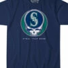 MLB Seattle Mariners Steal Your Base Navy Athletic T-Shirt -MLB Shop GC125f 10278.1569264582